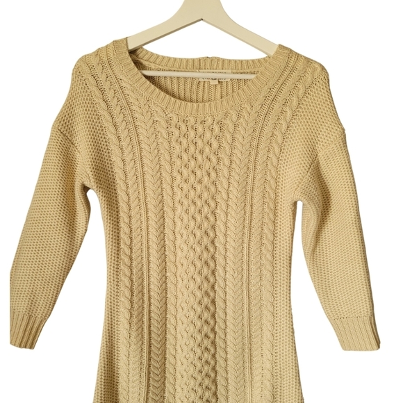 PINK Rose Sweater Dress Size Medium in Beige - Picture 2 of 10